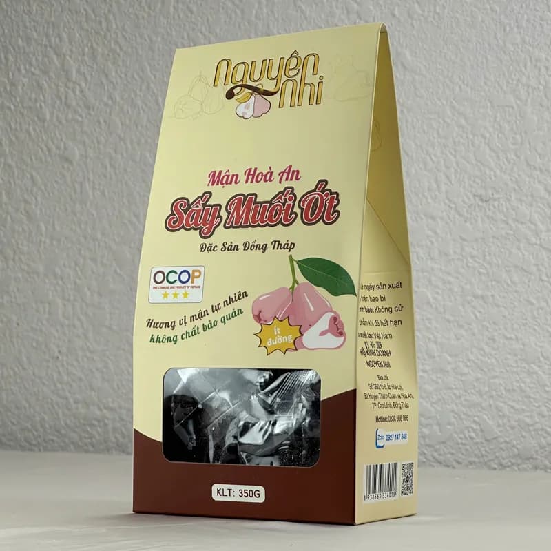 Mứt mận hòa an sấy muối ớt hộp  350gr ( đặc sản đồng tháp) thumbnail 3