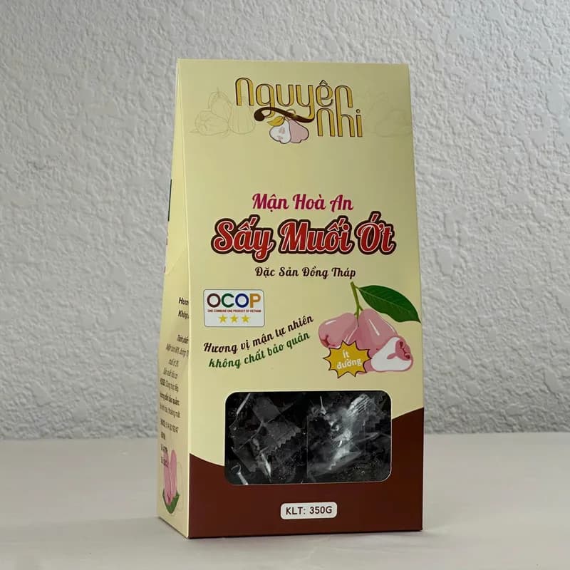 Mứt mận hòa an sấy muối ớt hộp  350gr ( đặc sản đồng tháp) thumbnail 2