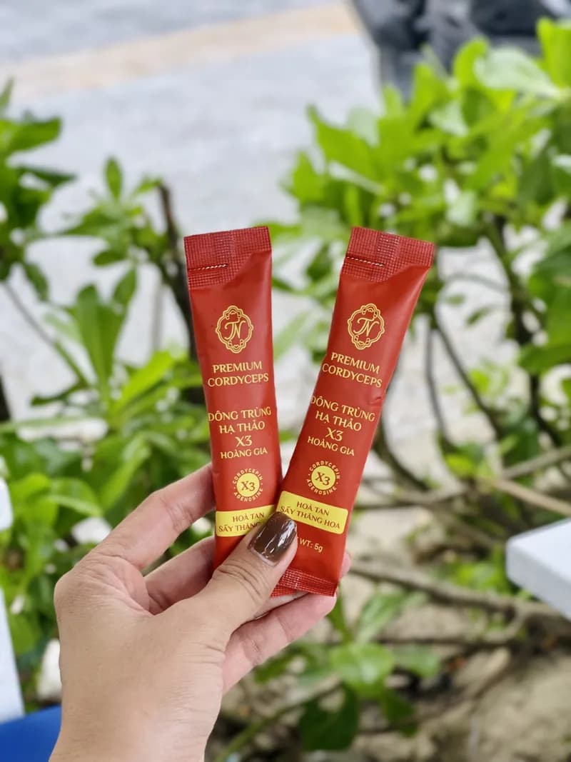 Đông Trùng Hạ Thảo X3 Hoàng Gia - Hòa tan Sấy thăng hoa (20 gói x 5g) thumbnail 4