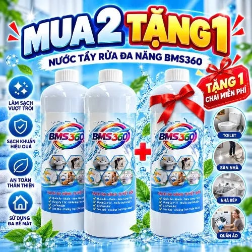 Mua 2 tặng 1 ( Nước Tẩy Rửa Đa Năng BMS 360 )
