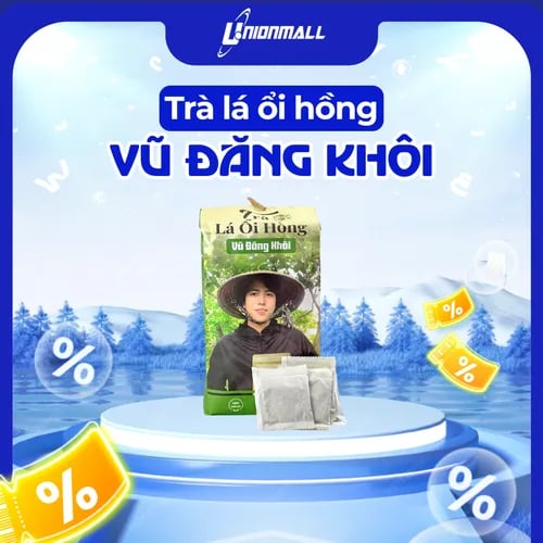 Trà lá ổi hồng dạng túi lọc 4g Vũ Đăng Khôi - Tan mỡ giảm cân, ngừa tiểu đường
