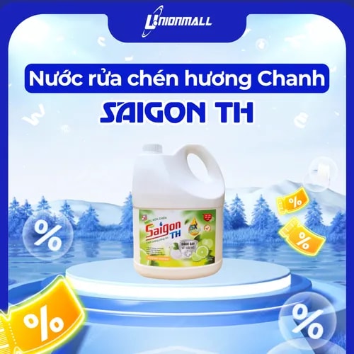 Nước rửa chén Saigon TH 3.6kg hương Chanh - Ảnh 1