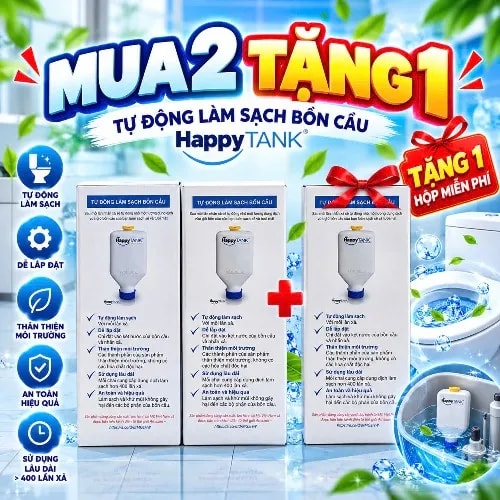 Mua 2 tặng 1 ( Nước Tẩy Rửa Bồn Cầu Tự Động - Happy Tank ) - Ảnh 1