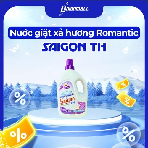 Nước giặt xả Saigon TH 3kg hương thơm Romantic - Ảnh 1
