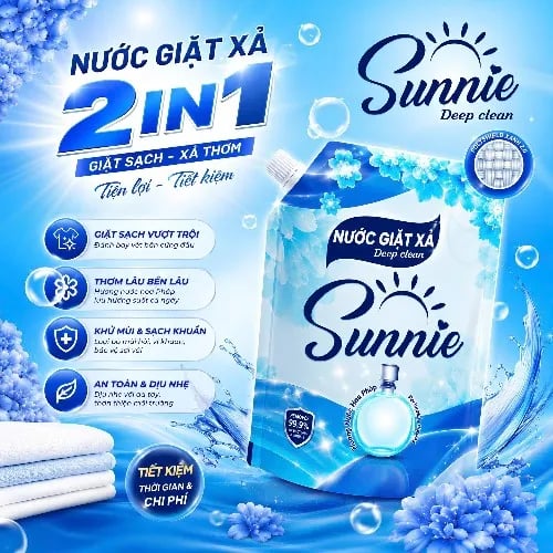 MUA 1 THÙNG NƯỚC GIẶT XẢ SUNNIE  3,4 KG